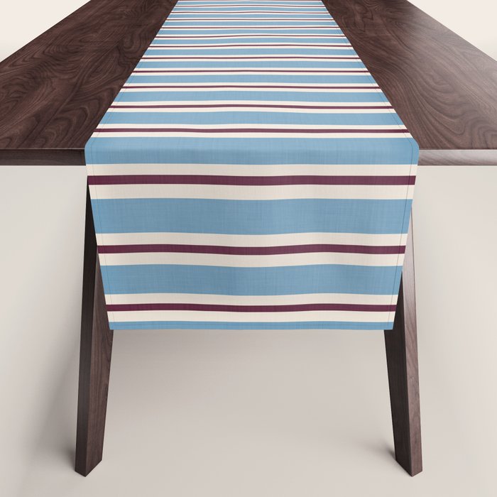 Classic Stripes - heritage blue berry Table Runner Gallery Image 1