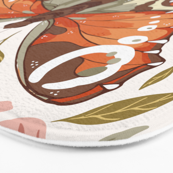 William Morris Inspired Butterfly Bath Mat Gallery Image 3