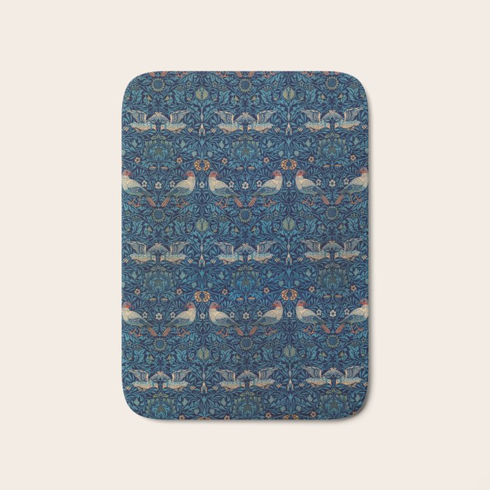 William Morris "Bird" Bath Mat Gallery Image 1
