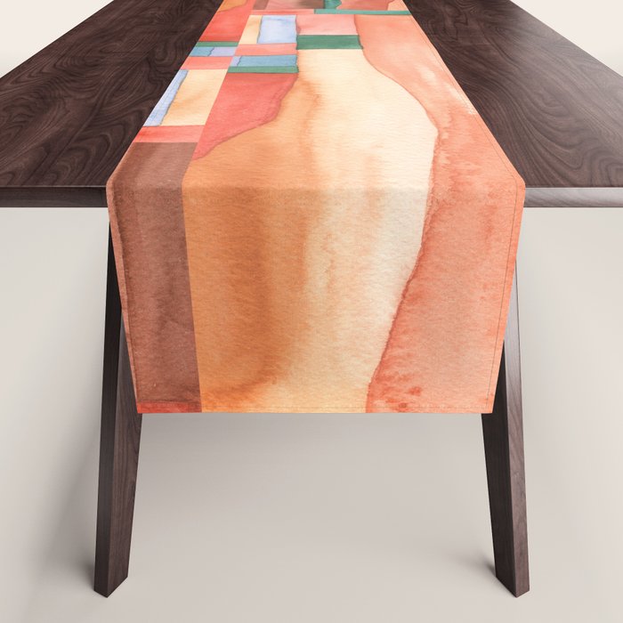 Abstract Desert Landscape Watercolor Table Runner Gallery Image 1