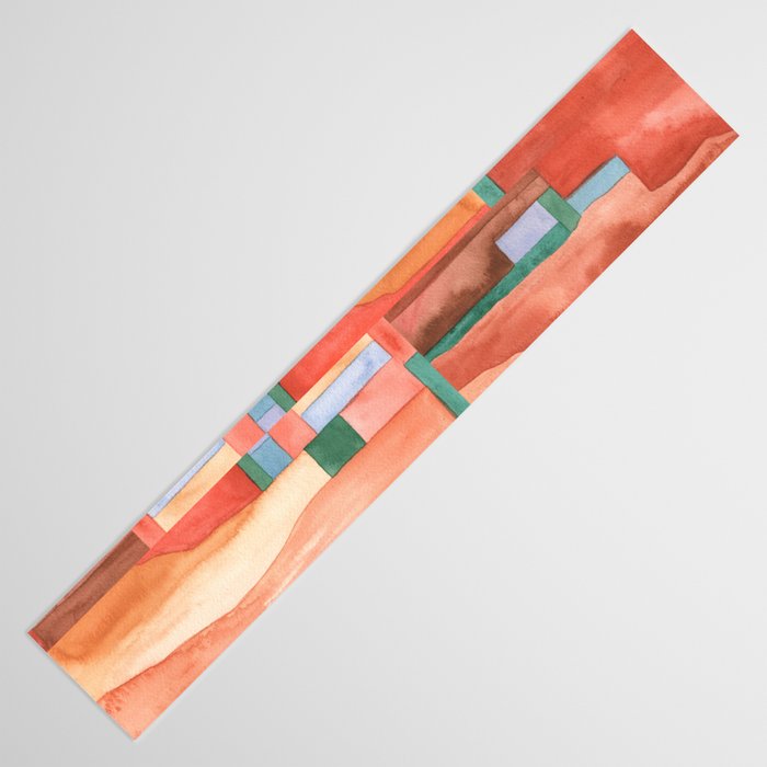 Abstract Desert Landscape Watercolor Table Runner Gallery Image 3