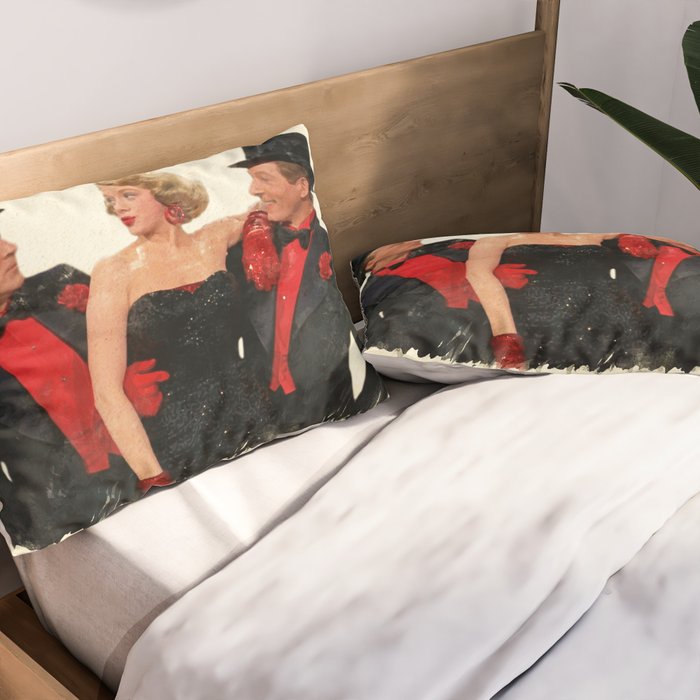 Mister Bones (White Christmas) Pillow Sham Gallery Image 2
