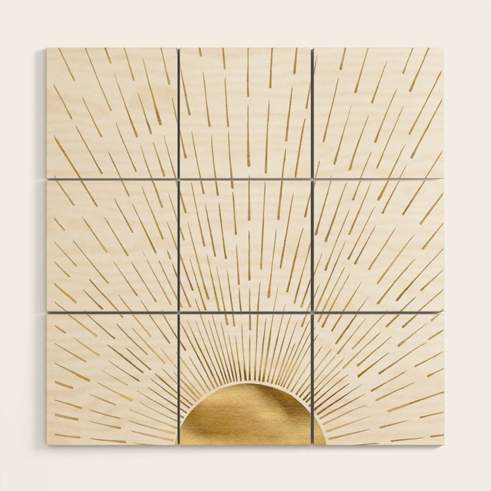 Golden sun Wood Wall Art Gallery Image 1