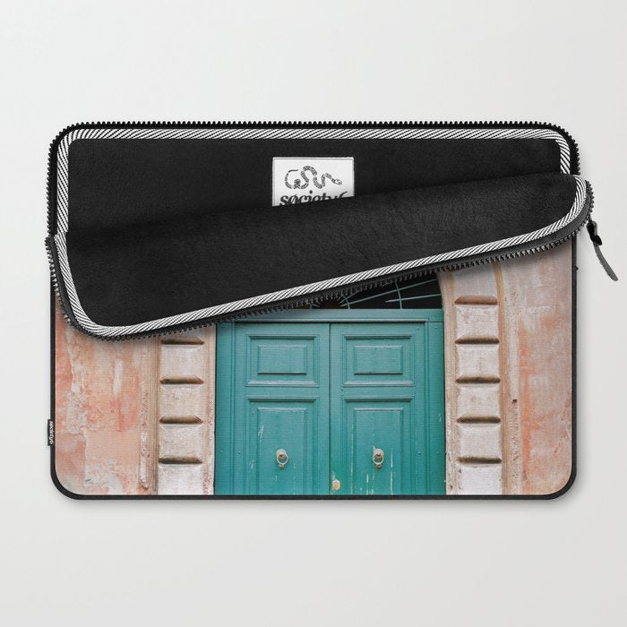 Rome Trastevere Door | Italy Travel Photography Laptop Sleeve Gallery Image 2