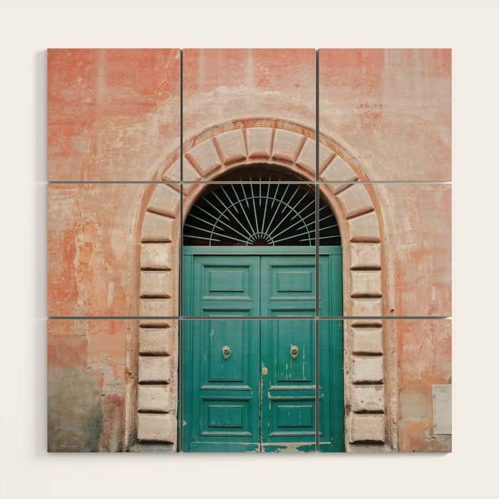 Rome Trastevere Door | Italy Travel Photography Wood Wall Art Gallery Image 1