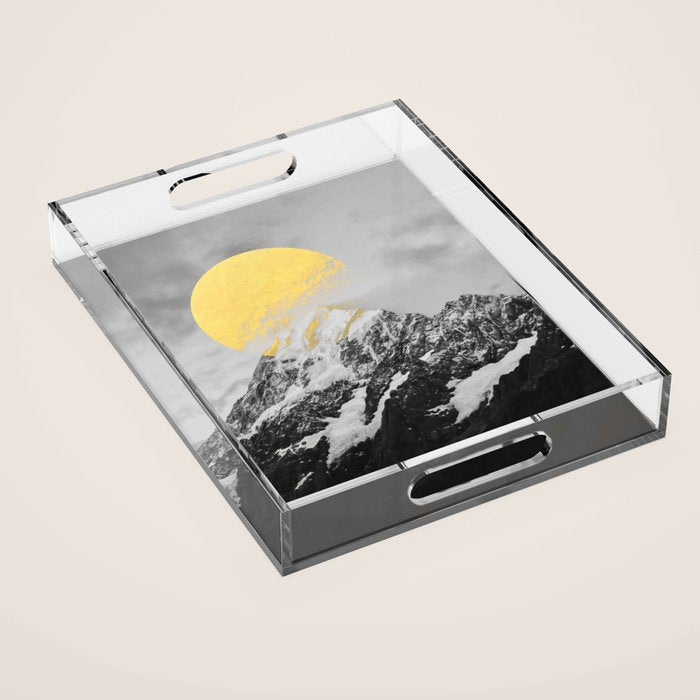 Moon dust mountains Acrylic Tray Gallery Image 1