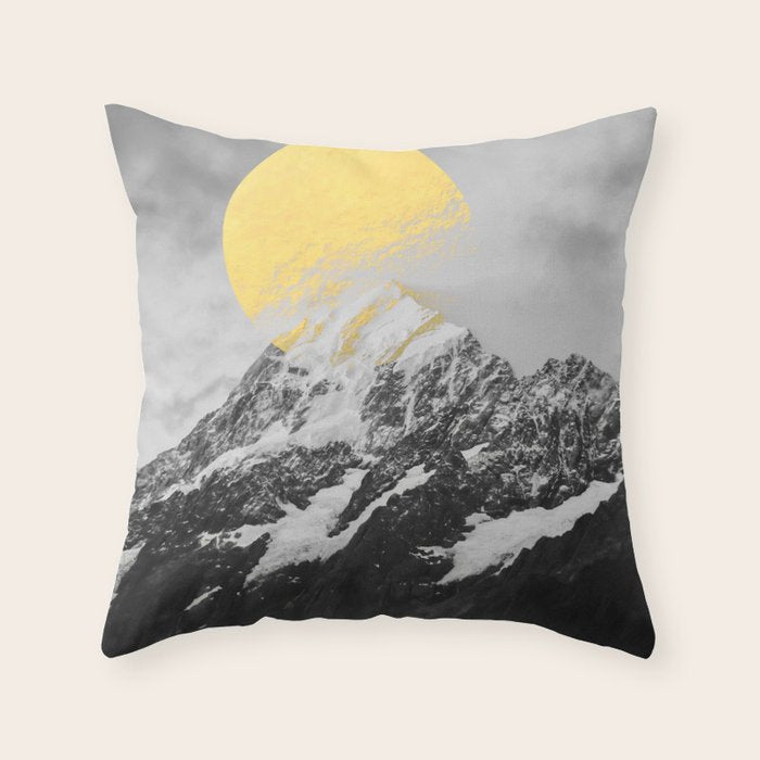 Moon dust mountains Throw Pillow Gallery Image 6