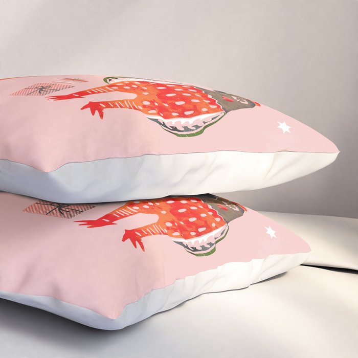Christmas Chicken - illustration Pillow Sham Gallery Image 3