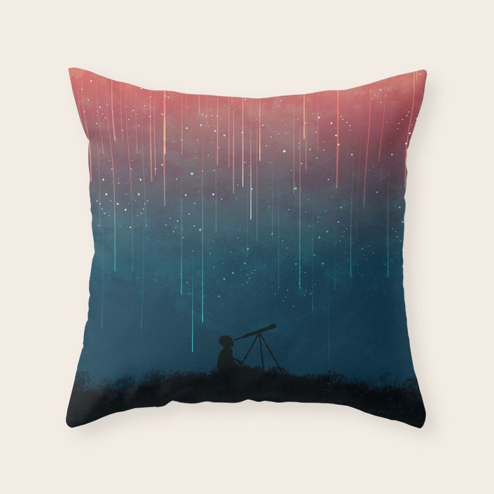 Meteor rain Throw Pillow Gallery Image 1