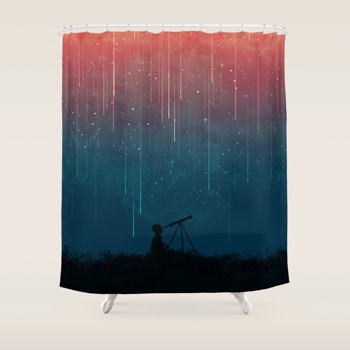 Meteor rain Shower Curtain Gallery Image 1