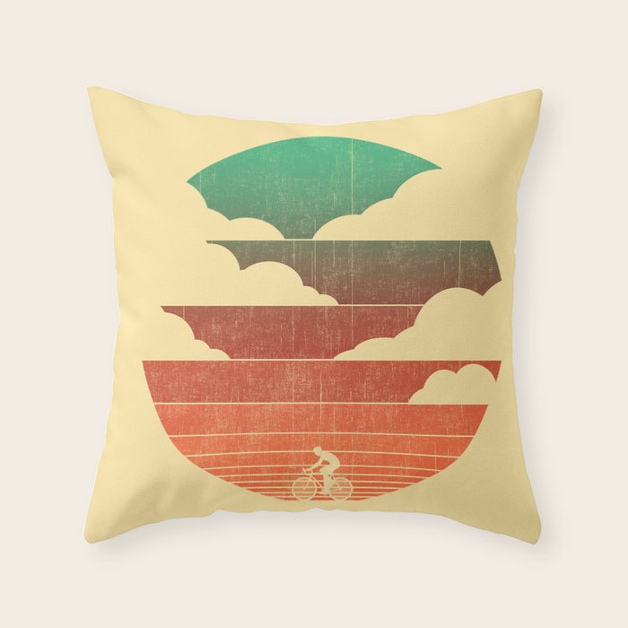 Go West (cycling edition) Throw Pillow Gallery Image 6