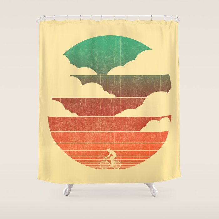 Go West (cycling edition) Shower Curtain Gallery Image 1
