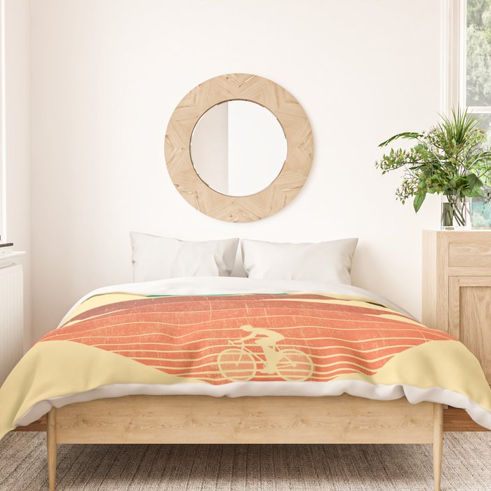 Go West (cycling edition) Duvet Cover Gallery Image 3