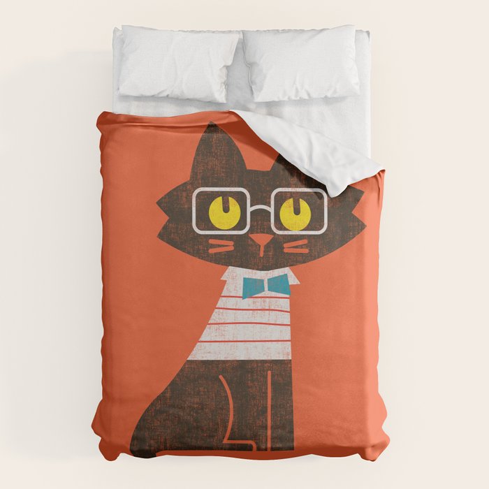 Fitz - Preppy cat Duvet Cover Gallery Image 6