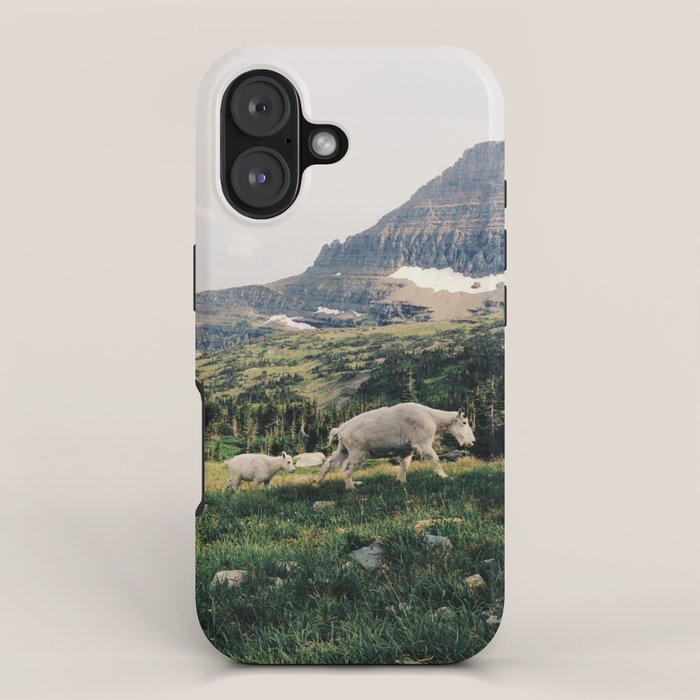 Montana Mountain Goat Family iPhone Case Gallery Image 1