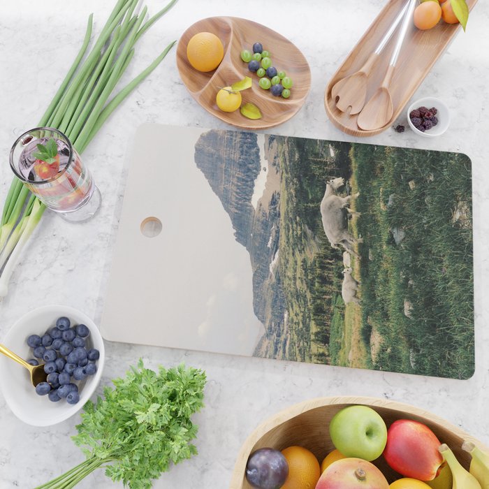 Montana Mountain Goat Family Cutting Board Gallery Image 2