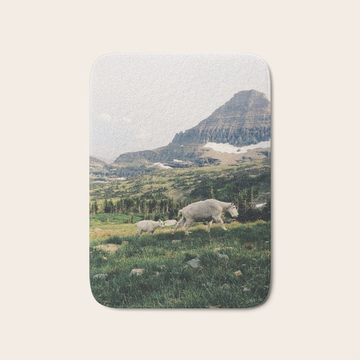 Montana Mountain Goat Family Bath Mat Gallery Image 1