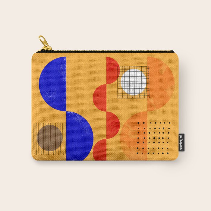 Mid-century shapes abstract no7 Carry All Pouch Gallery Image 1