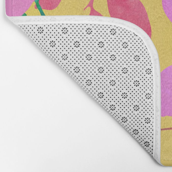 Exotic Fruit Garden Tropical Summer Foliage And Fruit Yellow Bath Mat Gallery Image 2