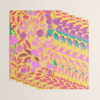 Exotic Fruit Garden Tropical Summer Foliage And Fruit Yellow Wrapping Paper Gallery Image 3