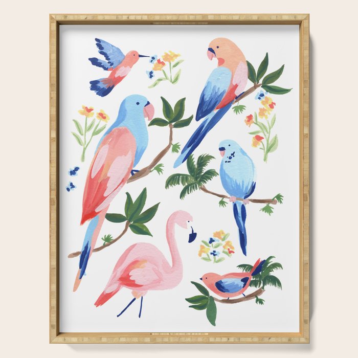 Jungle Birds II Serving Tray Gallery Image 1