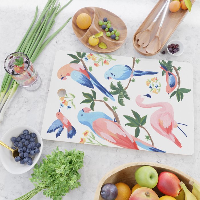 Jungle Birds II Cutting Board Gallery Image 2