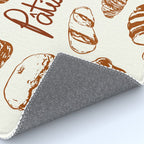Vintage French Patisserie Bread Bakery Illustration Rug Gallery Image 4