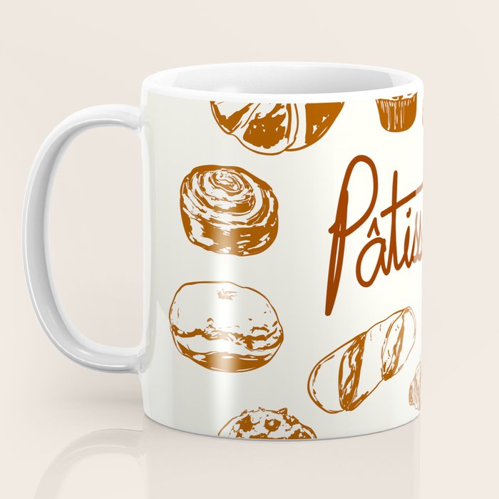 Vintage French Patisserie Bread Bakery Illustration Coffee Mug Gallery Image 3