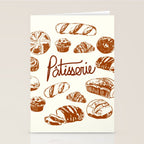 Vintage French Patisserie Bread Bakery Illustration Stationery Card Gallery Image 2