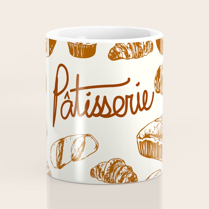 Vintage French Patisserie Bread Bakery Illustration Coffee Mug Gallery Image 4