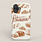 Vintage French Patisserie Bread Bakery Illustration iPhone Case Gallery Image 1