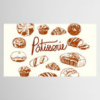 Vintage French Patisserie Bread Bakery Illustration Tablecloth Gallery Image 2