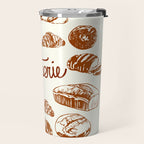 Vintage French Patisserie Bread Bakery Illustration Travel Mug Gallery Image 2
