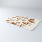 Vintage French Patisserie Bread Bakery Illustration Rug Gallery Image 3