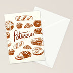Vintage French Patisserie Bread Bakery Illustration Stationery Card Gallery Image 2