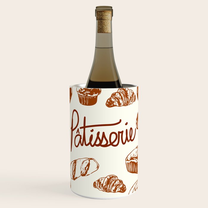 Vintage French Patisserie Bread Bakery Illustration Wine Chiller Gallery Image 1