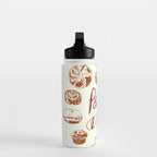 Vintage French Patisserie Bread Bakery Illustration Water Bottle Gallery Image 3