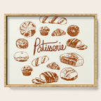 Vintage French Patisserie Bread Bakery Illustration Serving Tray Gallery Image 1