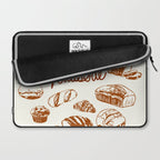 Vintage French Patisserie Bread Bakery Illustration Laptop Sleeve Gallery Image 2
