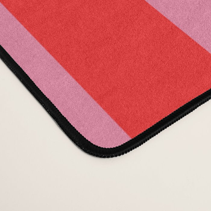bougie pink red stripe Desk Mat Gallery Image 4