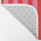 bougie pink red stripe Bath Mat Gallery Image 2