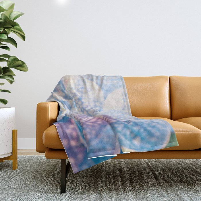 Abstract Orchid Flower Throw Blanket Gallery Image 1