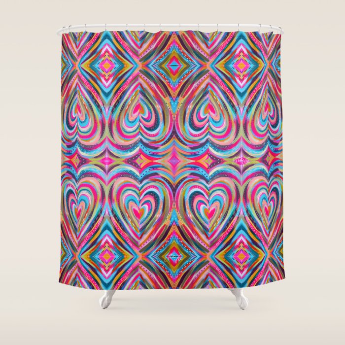 EttaVee Radiate Love Shower Curtain Gallery Image 1