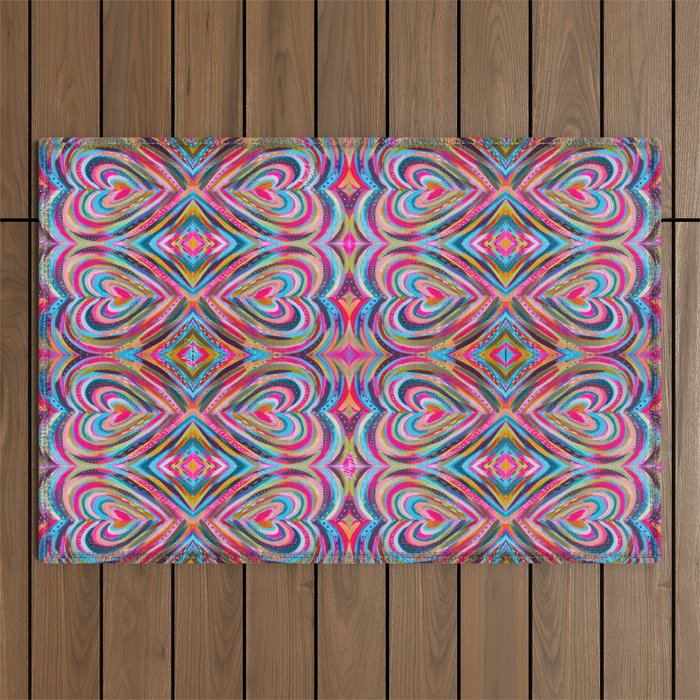 EttaVee Radiate Love Outdoor Rug Gallery Image 1