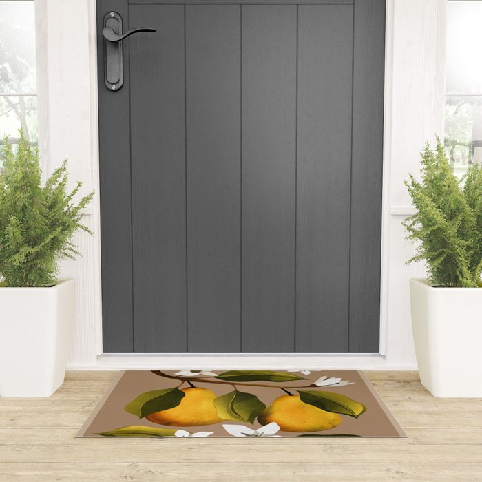 Pears Botanical Art 2 Welcome Mat Gallery Image 3