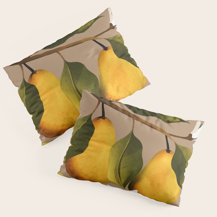 Pears Botanical Art 2 Pillow Sham Gallery Image 1