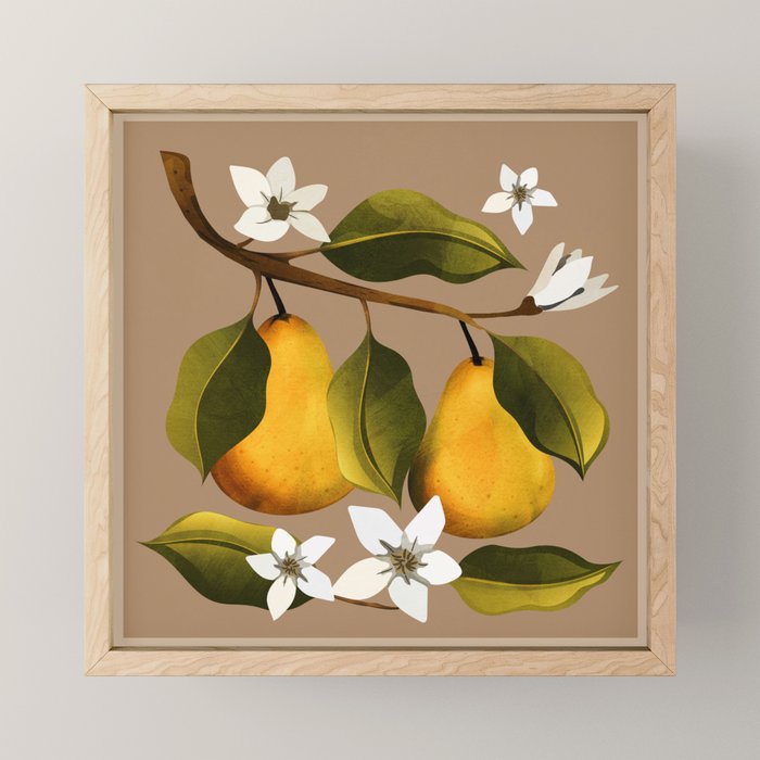 Pears Botanical Art 2 Mini Art Print Gallery Image 1