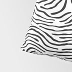Black and white zebra stripe print art pattern Pillow Sham Gallery Image 4