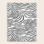 Black and white zebra stripe print art pattern Notebook Gallery Image 4