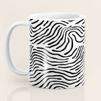 Black and white zebra stripe print art pattern Coffee Mug Gallery Image 3